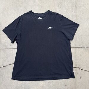 Black Nike Logo Blank Crisp Athletic Shirt Embroidered Logo Size XL